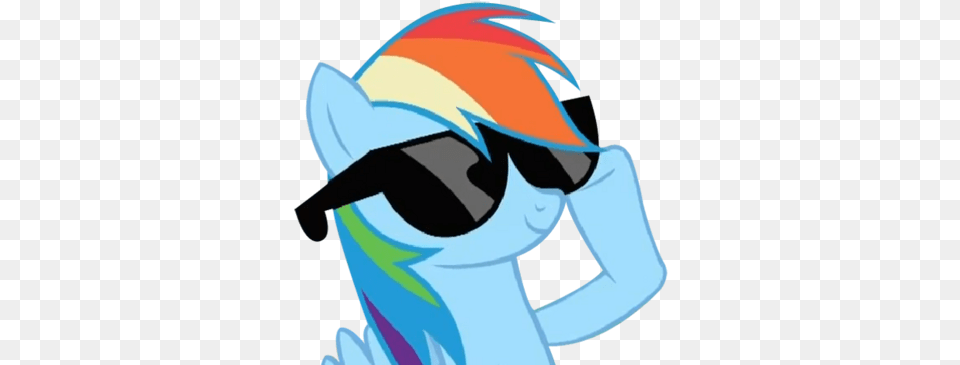Lentes Swag My Little Pony Rainbow Dash Rainbow Dash With Sunglasses, Accessories, Person, Helmet, Art Png Image