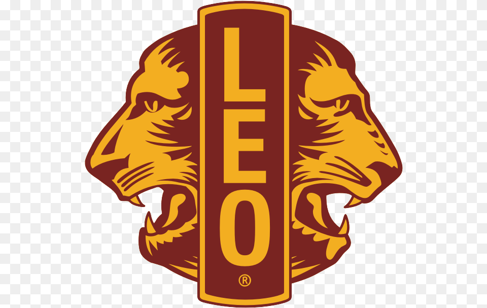 Leo Club Logo, Emblem, Symbol, Animal, Lion Free Png Download