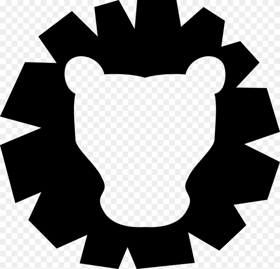 Leo Head Front Symbol Of Zodiac Sign Vector Engrenagem Vector, Stencil, Animal, Bear, Mammal Free Transparent Png