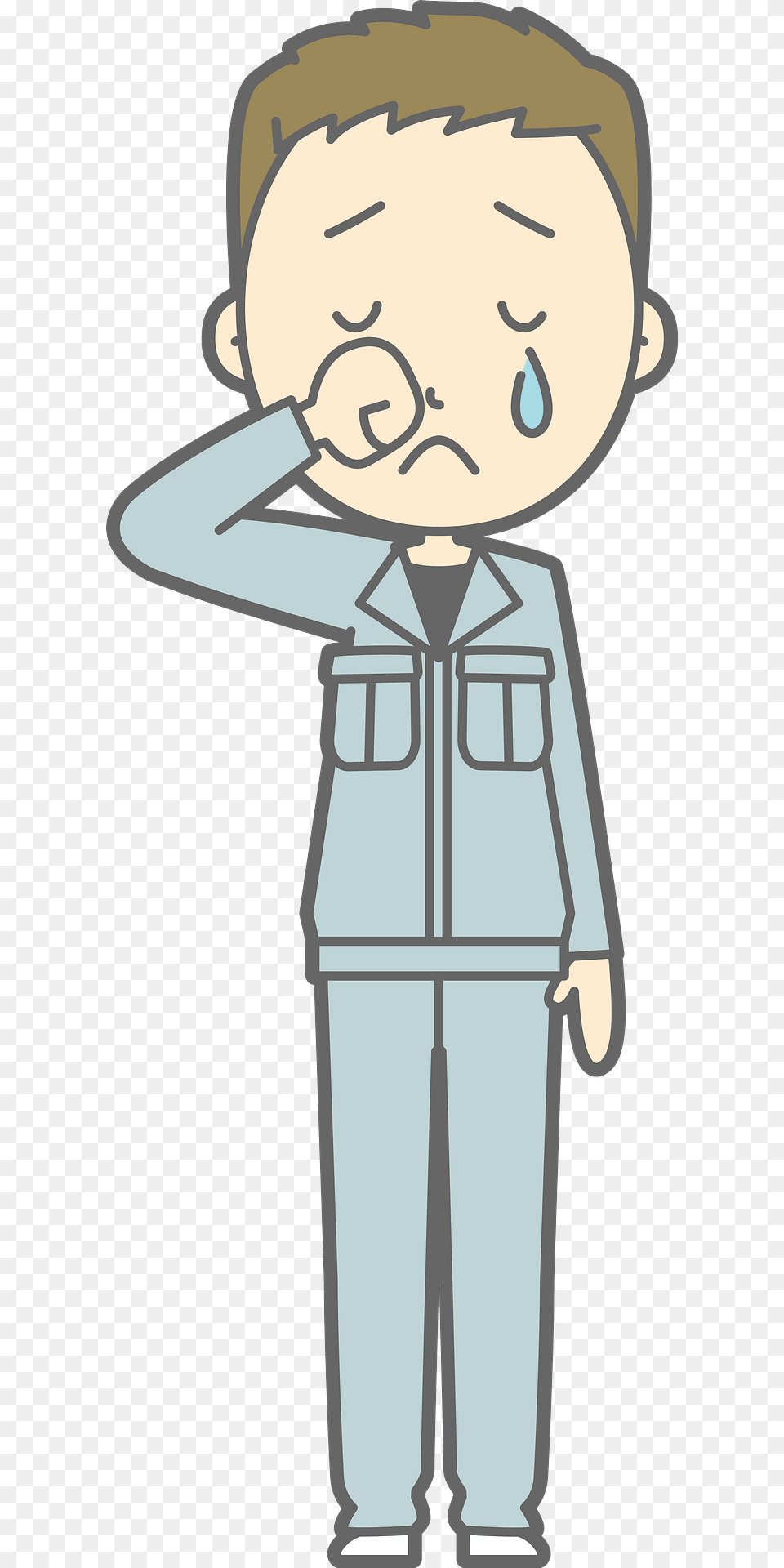 Leo Man Worker Is Crying Clipart, Book, Comics, Person, Publication Free Png