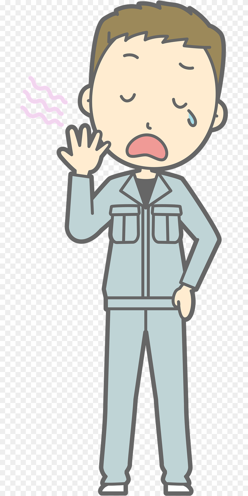 Leo Man Worker Is Yawning Clipart, Person, Face, Head, Book Free Png Download