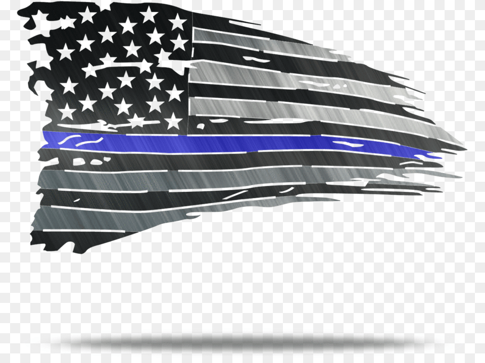 Leo Metal Wall Art Battle Flag Distressed Thin Blue Line Flag, Clothing, Hat, Aircraft, Airplane Png