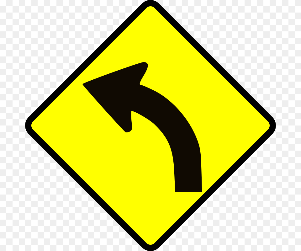Leomarc Cautio Curve In Road, Road Sign, Sign, Symbol Png