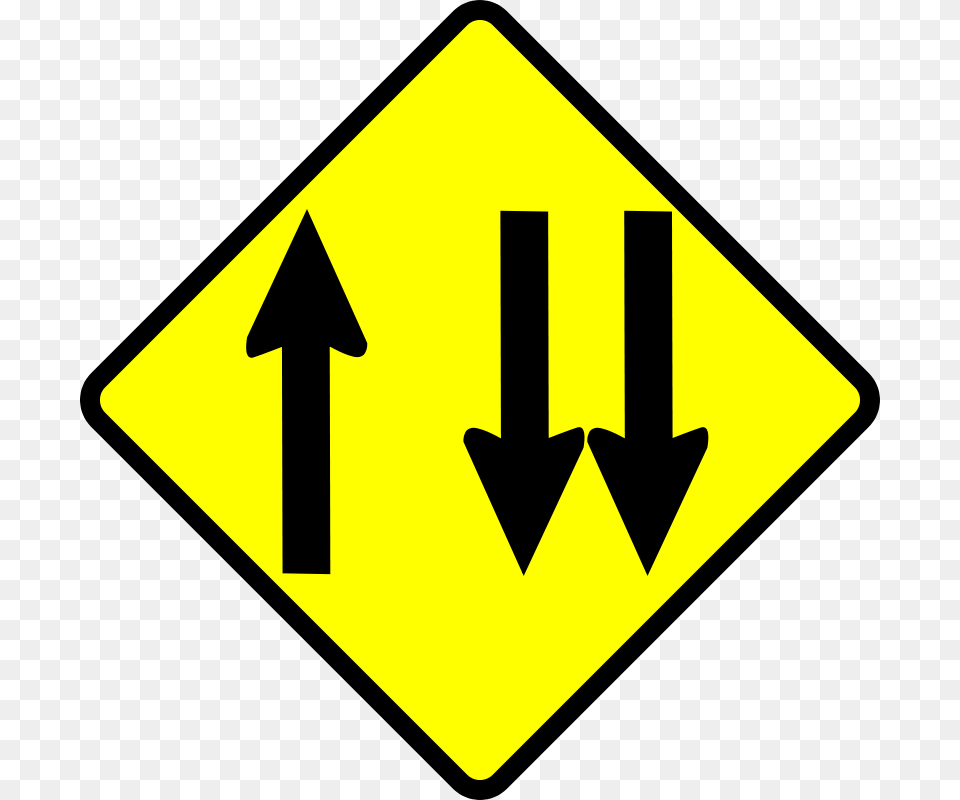 Leomarc Caution Overtaking Lane, Sign, Symbol, Road Sign Png Image