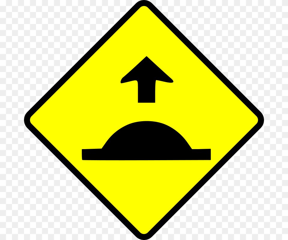 Leomarc Caution Sped Hump, Sign, Symbol, Road Sign, Blackboard Free Png