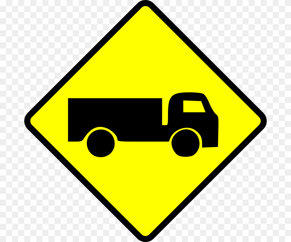 Leomarc Caution Truck, Sign, Symbol, Road Sign Free Png Download