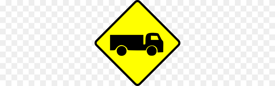 Leomarc Caution Truck Clip Art, Sign, Symbol, Road Sign, Blackboard Free Png Download