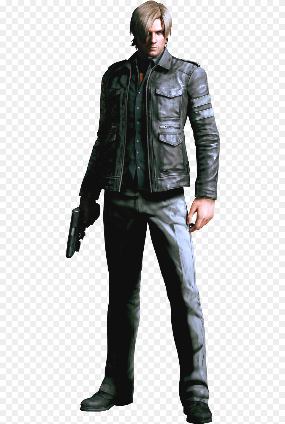 Leon Kennedy Resident Evil 6 Jacket, Clothing, Coat, Person, Man Png