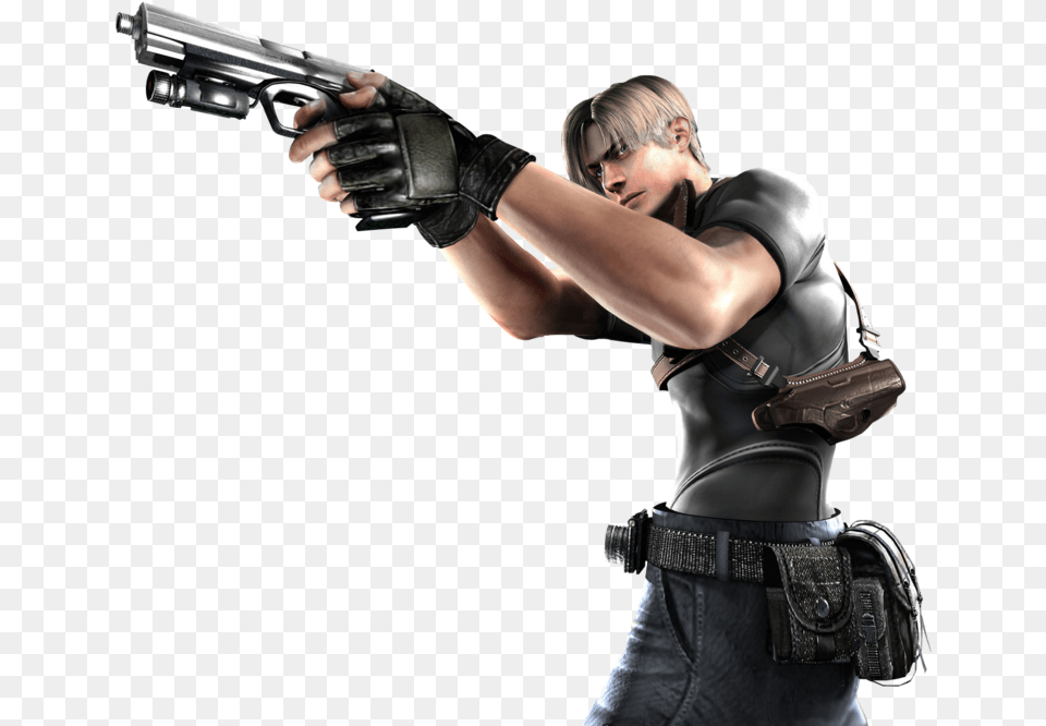 Leon Resident Evil Leon S Kennedy Resident Evil 4, Weapon, Firearm, Gun, Handgun Free Transparent Png