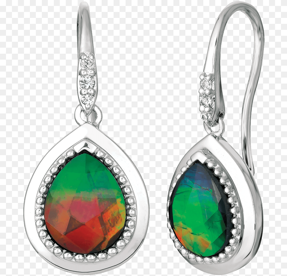 Leona Sterling Silver Topaz Earrings By Korite Ammolite Korite Ammolite Earrings, Accessories, Earring, Gemstone, Jewelry Free Transparent Png