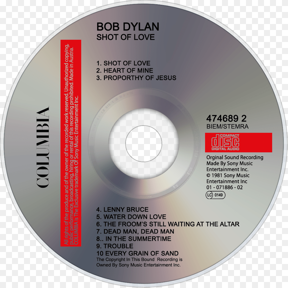 Leonard Cohen Various Positions Cd, Disk, Dvd Free Png Download