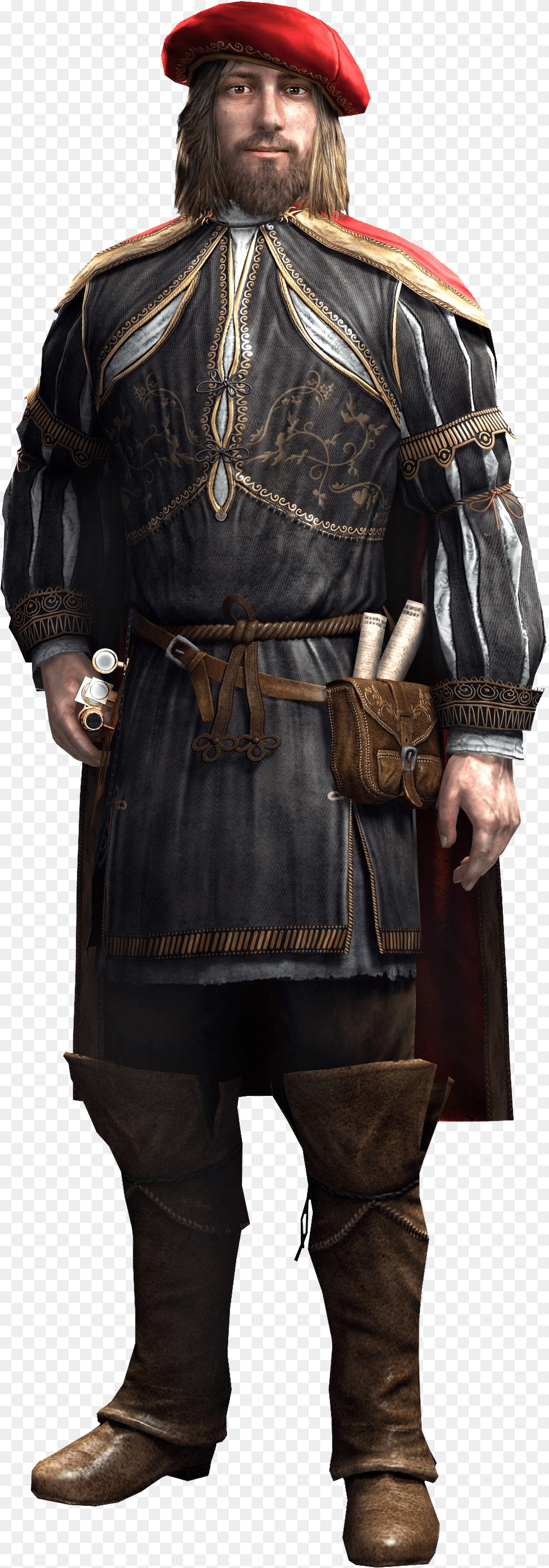 Leonardo Da Vinci Assassin39s Creed Brotherhood, Clothing, Coat, Adult, Man Free Png Download