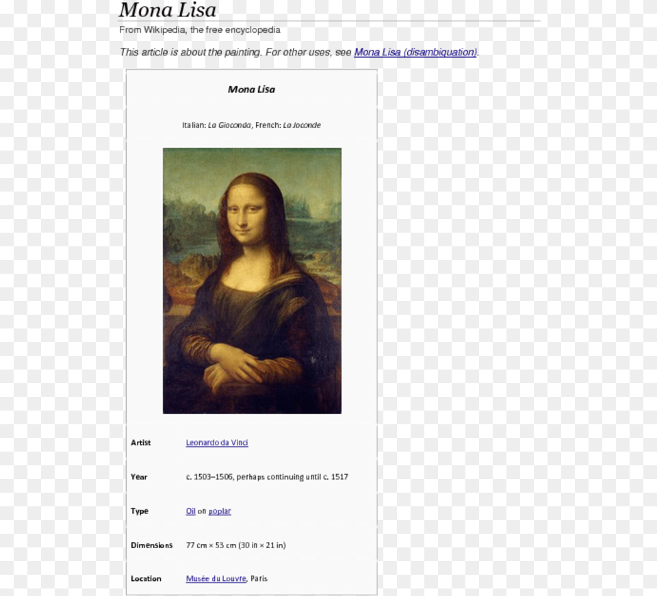 Leonardo Da Vinci Original Mona Lisa Download Leonardo Da Vinci Michelangelo Mona Lisa, Adult, Person, Painting, Woman Png