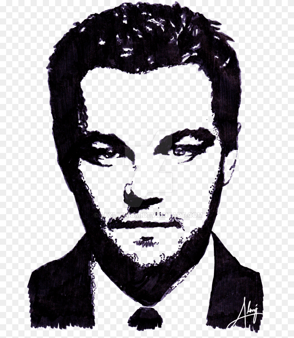 Leonardo Dicaprio By Lexlithium Graphic Leonardo Dicaprio Marker Drawing, Adult, Advertisement, Male, Man Free Transparent Png