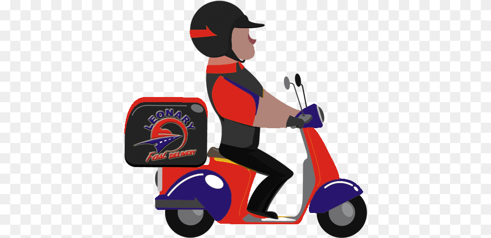 Leonary Fast Delivery Vespa, Motor Scooter, Vehicle, Transportation, Scooter Free Transparent Png
