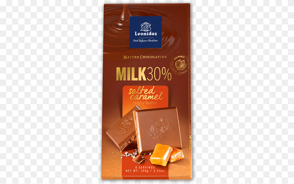 Leonidas Chocolate Bars Milk Salted Caramel, Cocoa, Dessert, Food, Sweets Free Transparent Png