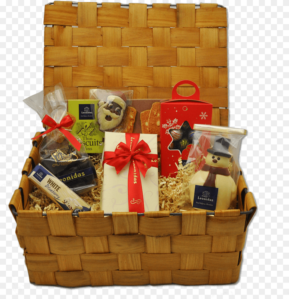 Leonidas Large Holiday Gift Basket Gift Basket, Toy, Face, Head, Person Png