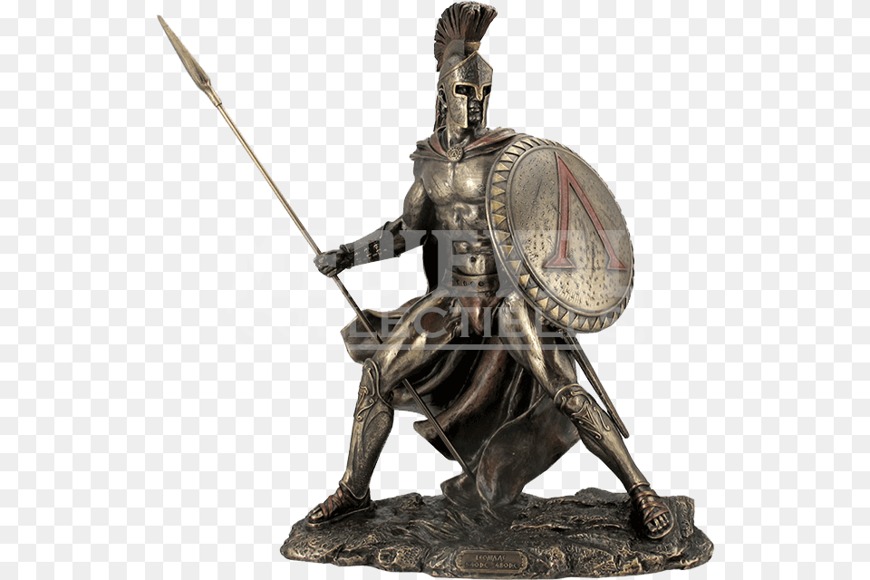 Leonidas Statue Ancient Greek Warrior Statue, Bronze, Adult, Male, Man Free Png Download