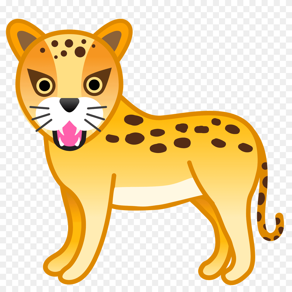 Leopard Emoji Clipart, Animal, Cheetah, Mammal, Wildlife Png Image