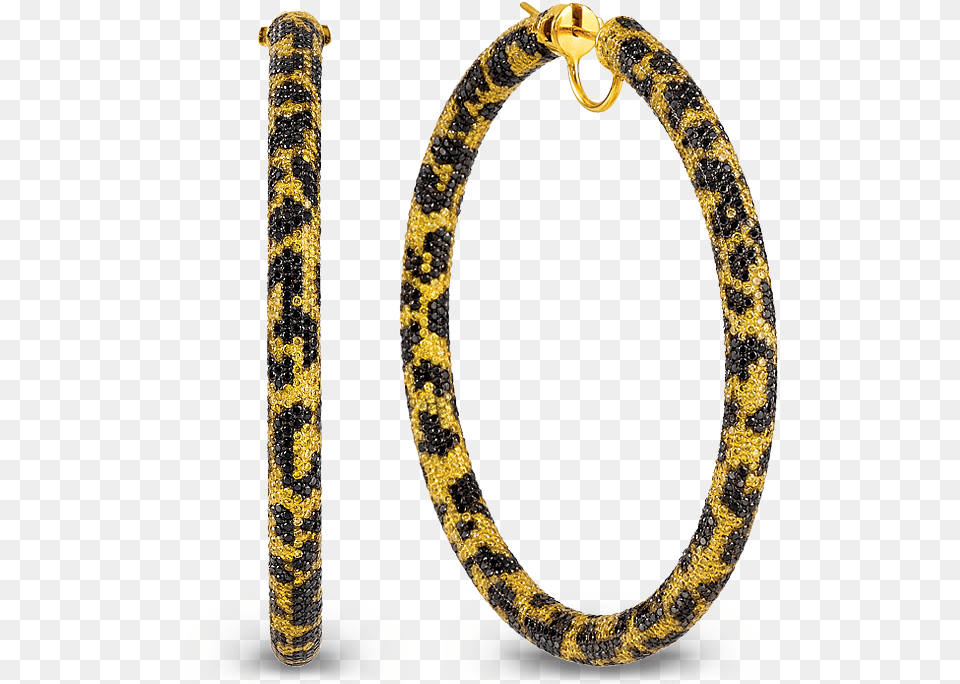Leopard Gold Hoop Earrings, Accessories, Reptile, Snake, Animal Png Image