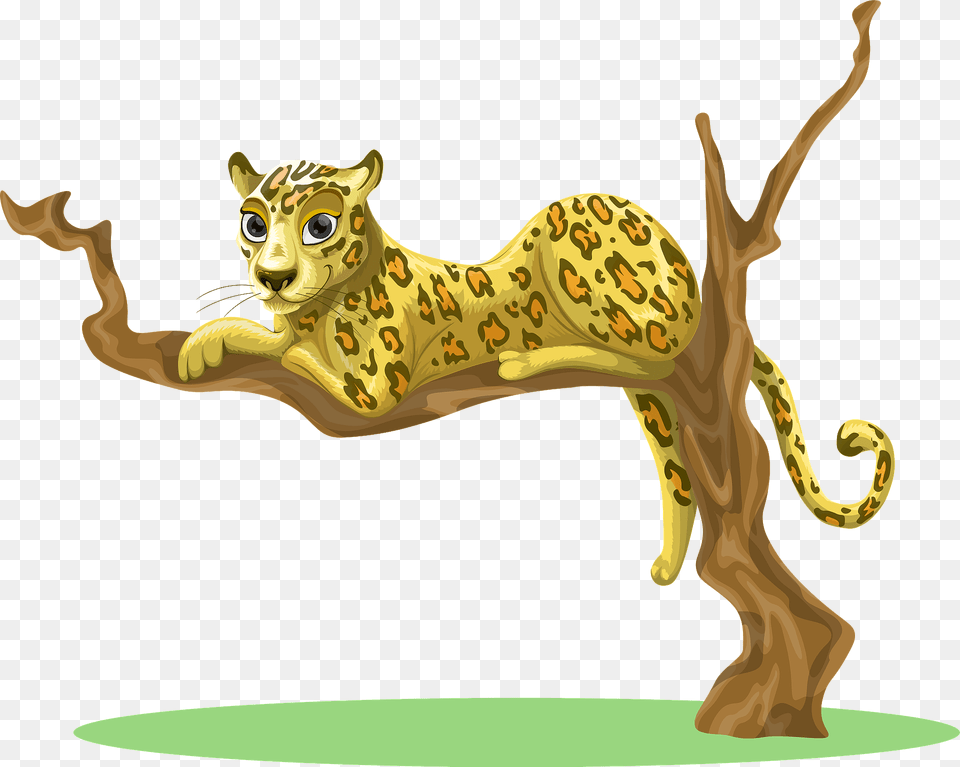 Leopard In A Tree Clipart, Animal, Cheetah, Mammal, Wildlife Png