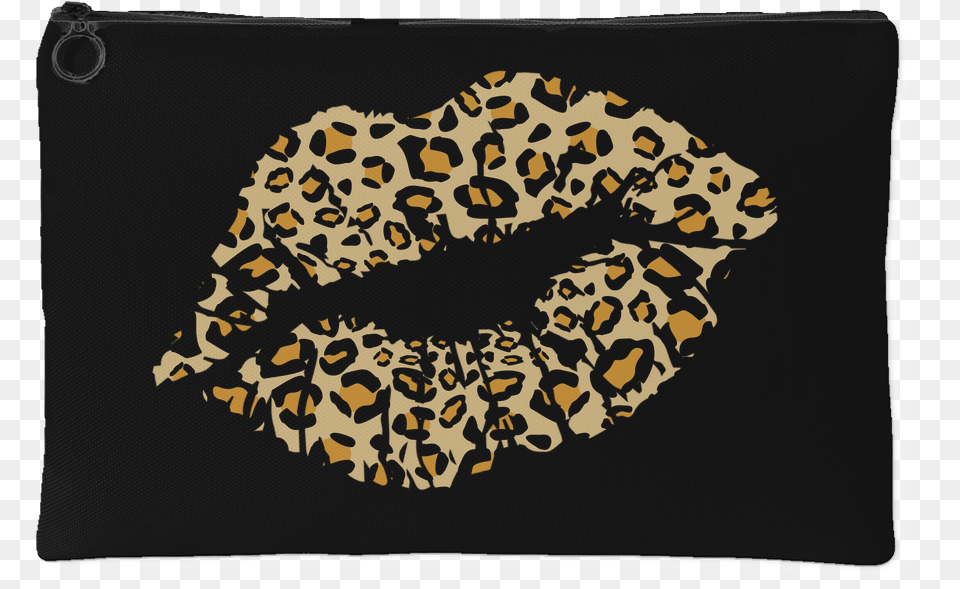 Leopard Lips Kiss Animal Print Lips Kiss Leopard Print, Home Decor, Cushion, Rug, Blackboard Png Image