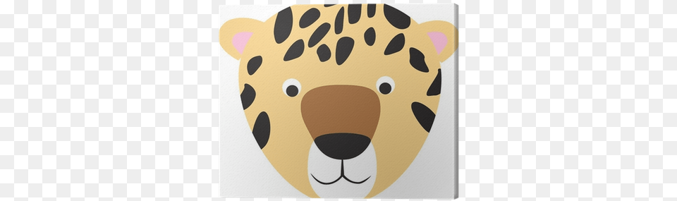 Leopard Or Cheetah Cartoon Face Canvas Print Pixers Animal Wall Sticker Wall Decal Png Image