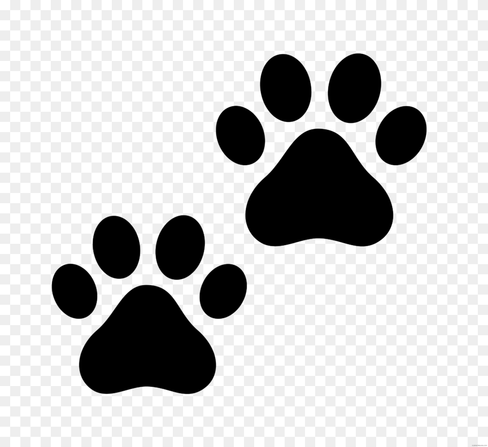 Leopard Paw Print Clipart, Gray Png Image