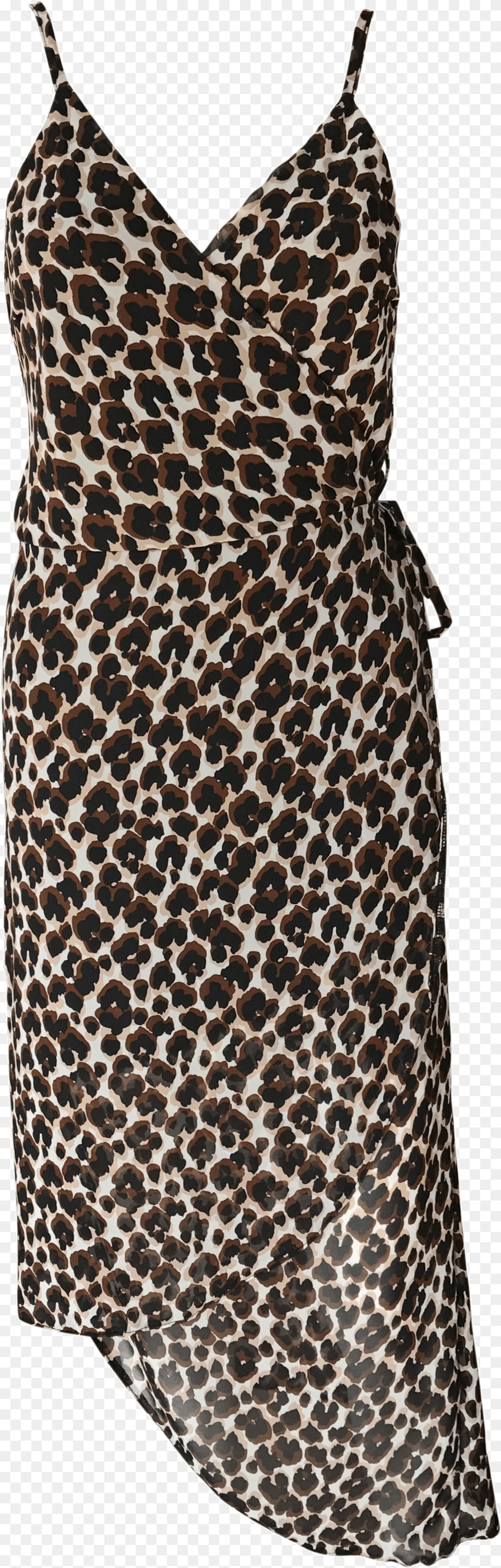 Leopard Print Animal Print Wrap Dress, Clothing, Home Decor, Fashion Png Image