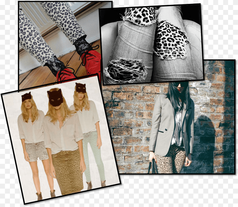 Leopard Print Denim, Footwear, Jacket, Collage, Coat Free Png Download