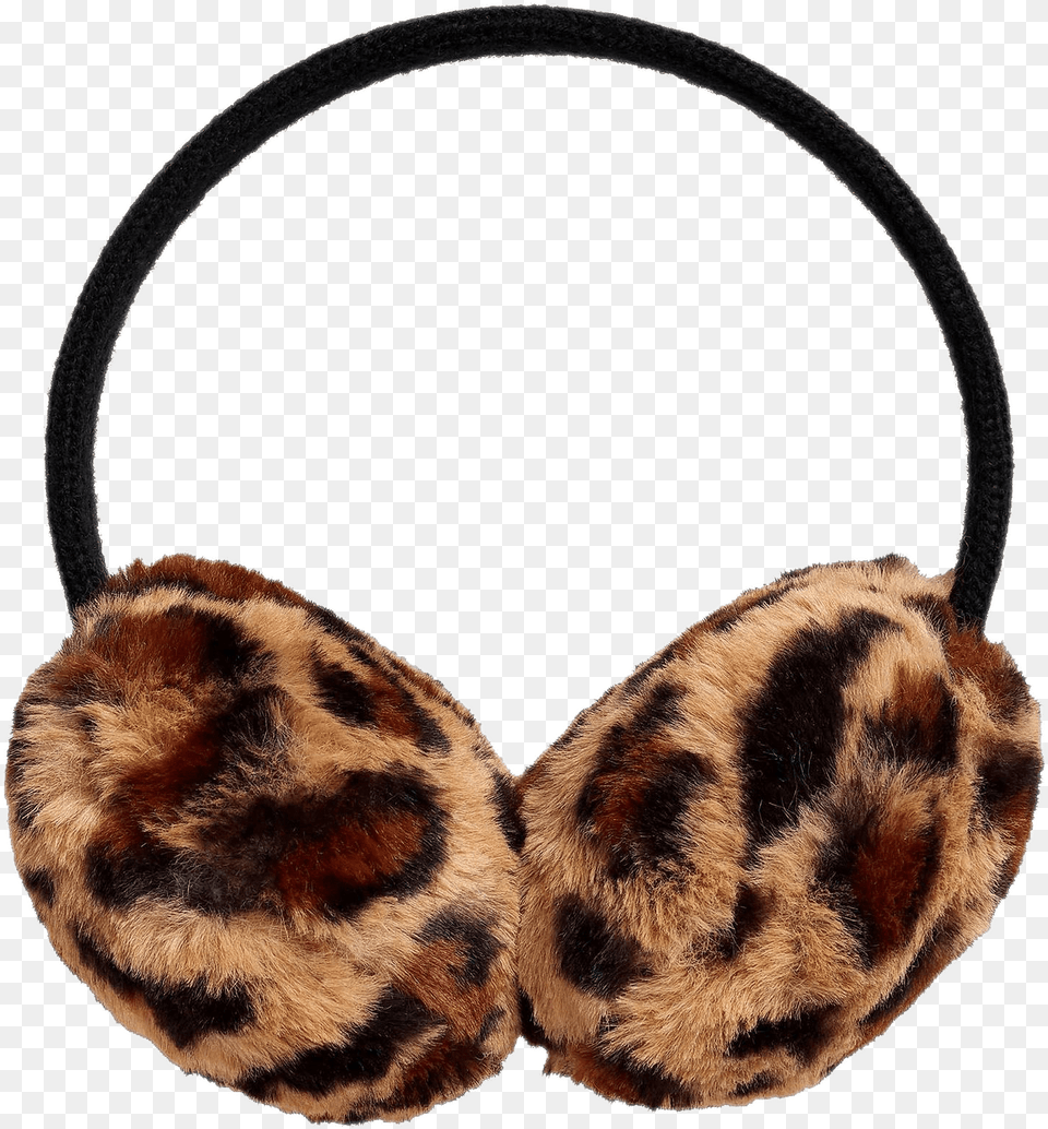 Leopard Print Earmuffs Earmuffs Transparent, Clothing, Fur, Accessories, Jewelry Free Png Download