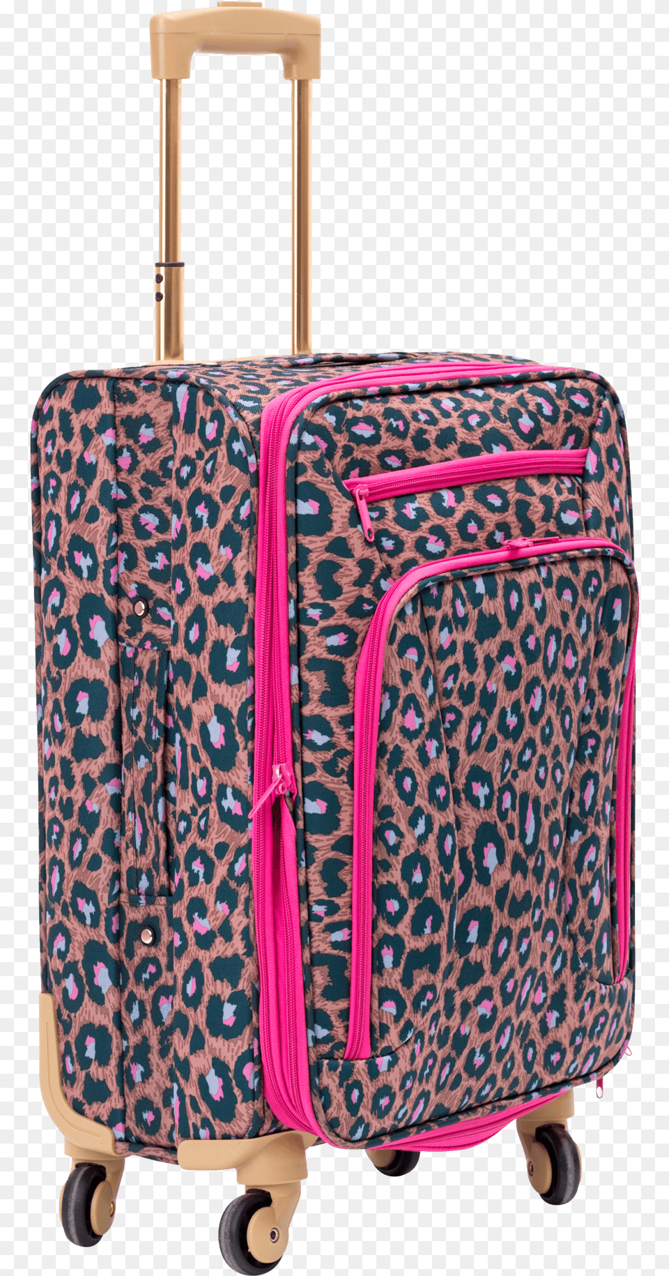 Leopard Print Suitcase, Baggage, Accessories, Bag, Handbag Png Image