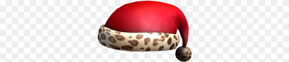 Leopard Santa Hat Santa Hat Roblox, Cushion, Home Decor, Food, Produce Free Png Download