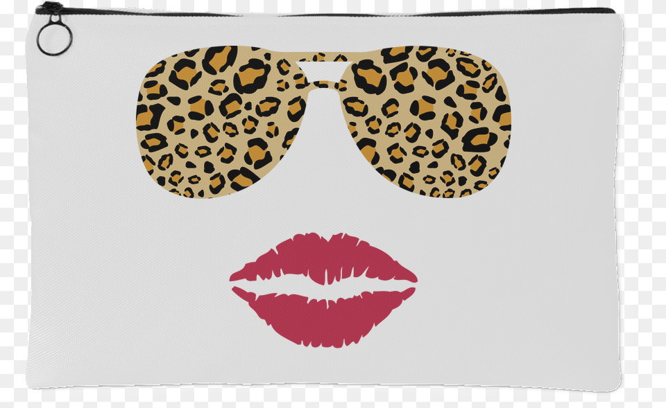 Leopard Sunglasses Amp Red Lipstick Lips, Accessories, Glasses, Cosmetics, Home Decor Free Png Download