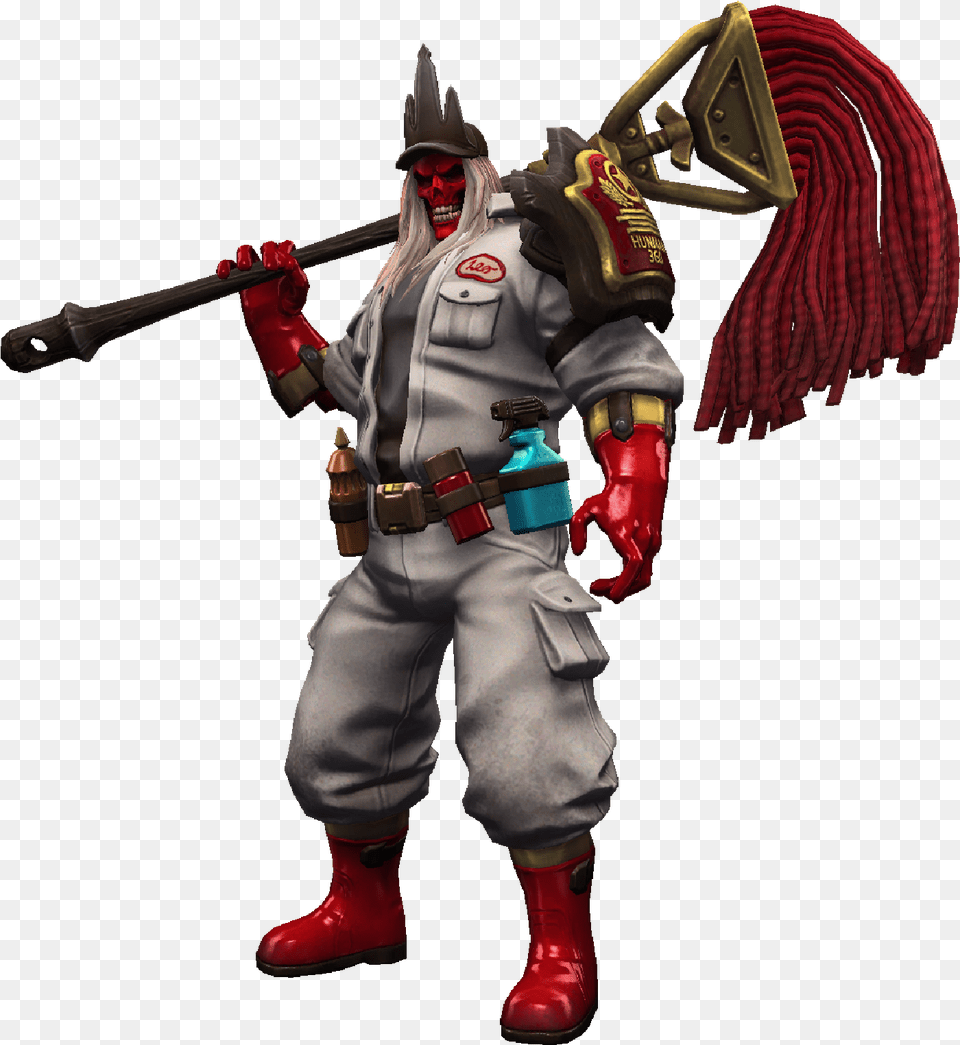 Leoric Janitor Skin Red Portable Network Graphics, Clothing, Costume, Person, Glove Free Png