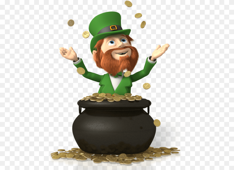 Leprechaun Animation Clover Clip Art Animated Pot Of Gold, Jar, Baby, Person, Elf Free Transparent Png