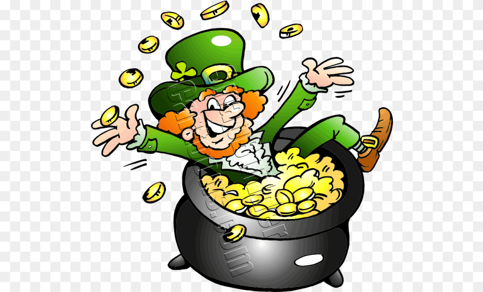 Leprechaun Burying Pot Of Gold Leprechaun Pot Of Gold Background, Baby, Person Free Transparent Png