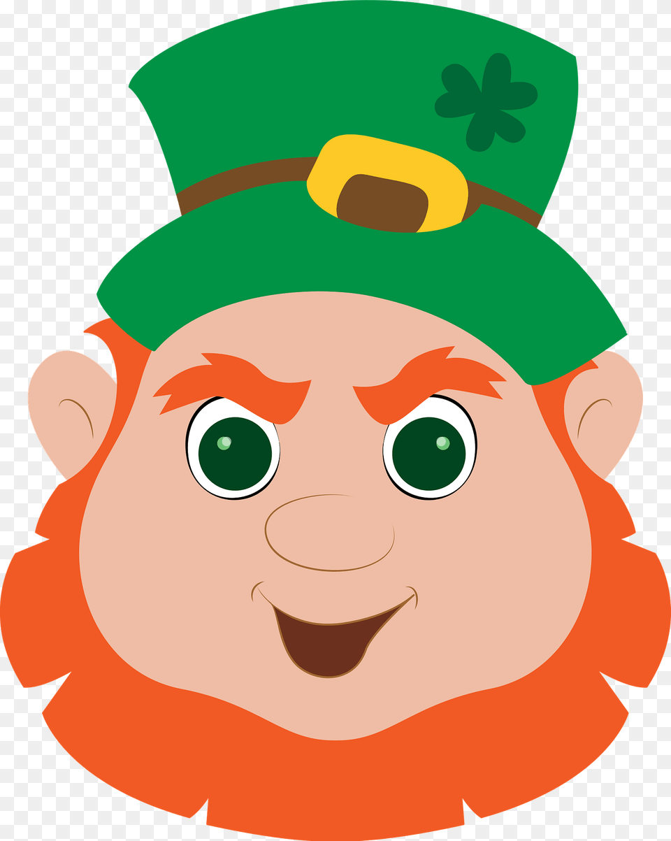 Leprechaun Face Clipart, Baby, Person, Clothing, Hat Free Png Download