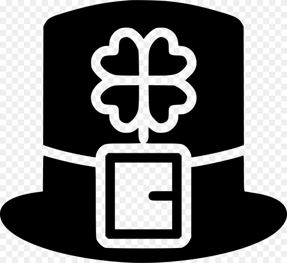 Leprechaun Hat Cross, Stencil Free Png Download