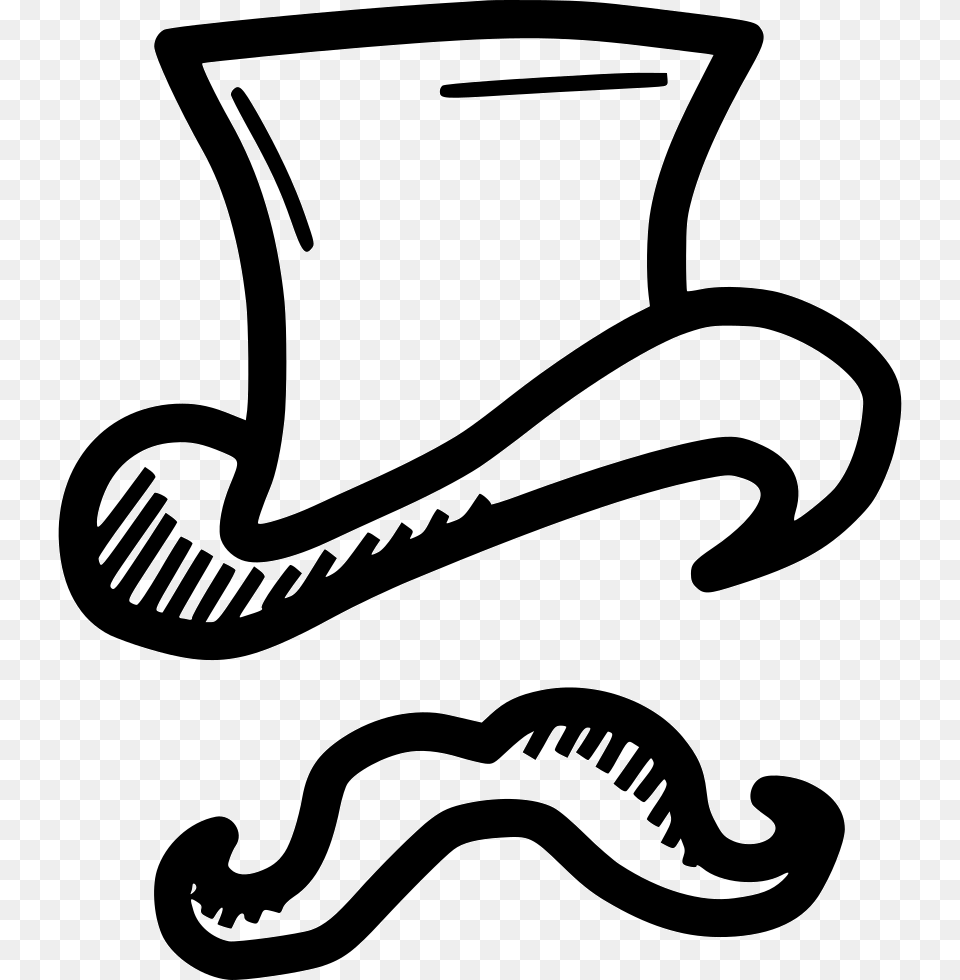 Leprechaun Hat Irish Moustache, Clothing, Cowboy Hat, Smoke Pipe, Stencil Free Png Download