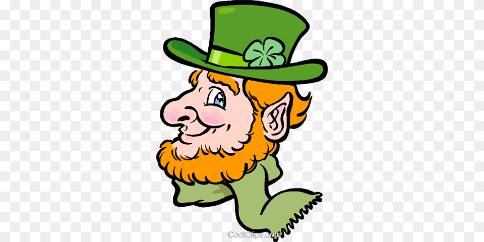 Leprechaun Head Royalty Free Vector Clip Art Illustration, Clothing, Hat, Baby, Person Png