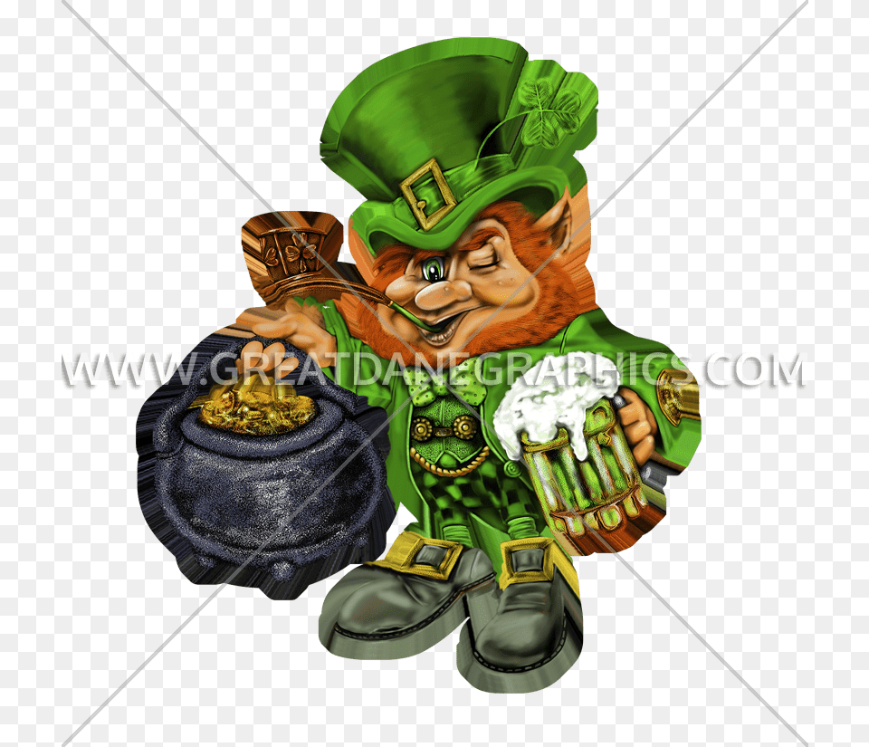 Leprechaun Leprechaun And Pot Of Gold, Adult, Male, Man, Person Free Png