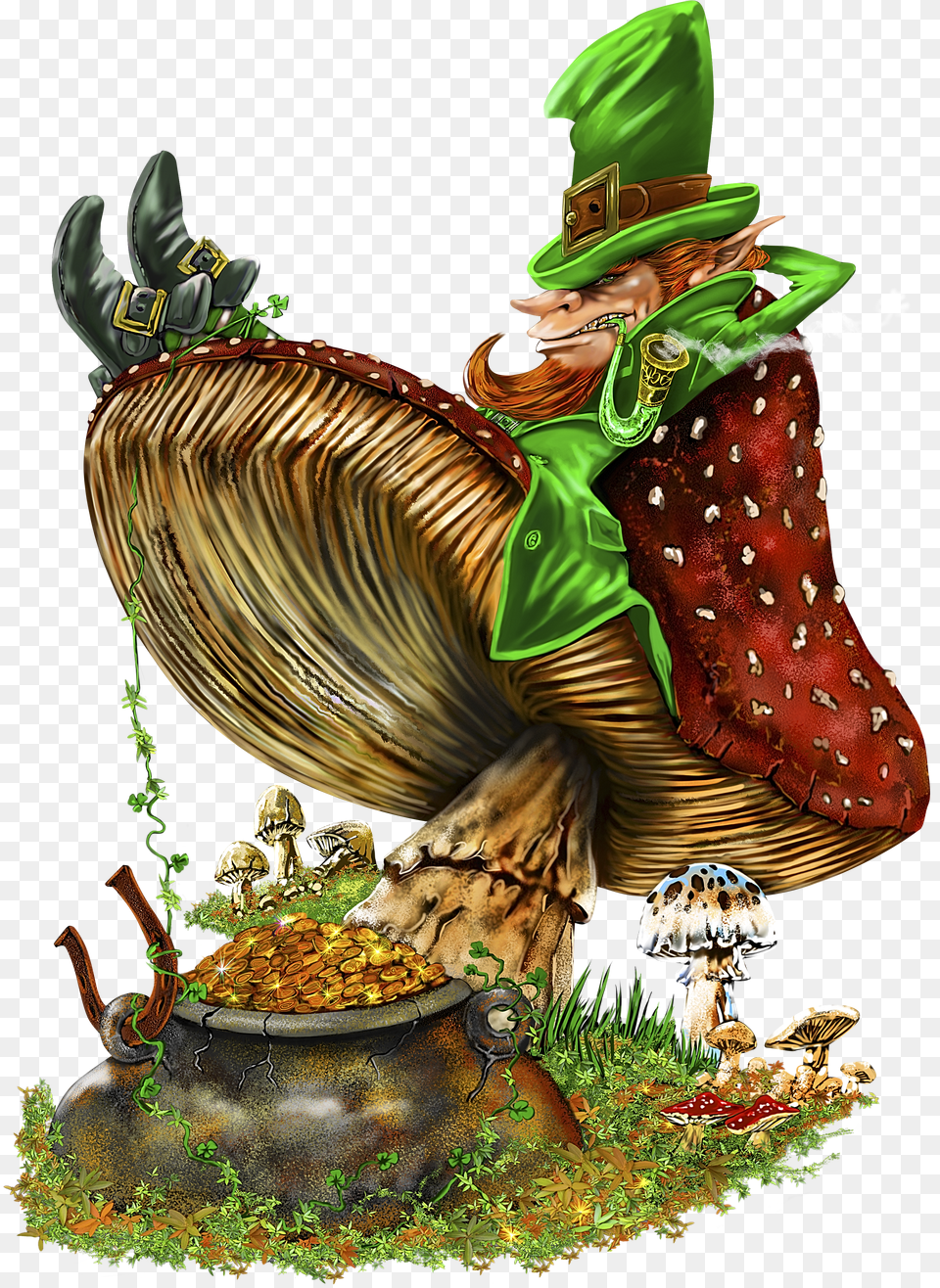 Leprechaun Pot Of Gold Free Transparent Png