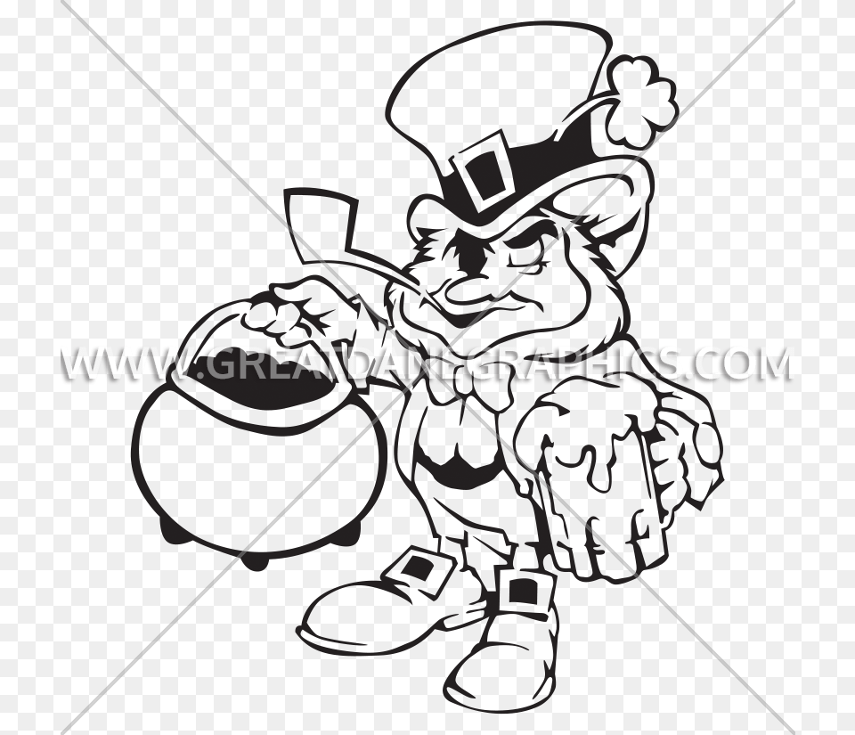 Leprechaun Pot Of Gold Production Ready Artwork For T Shirt Printing, People, Person, Military, Military Uniform Png