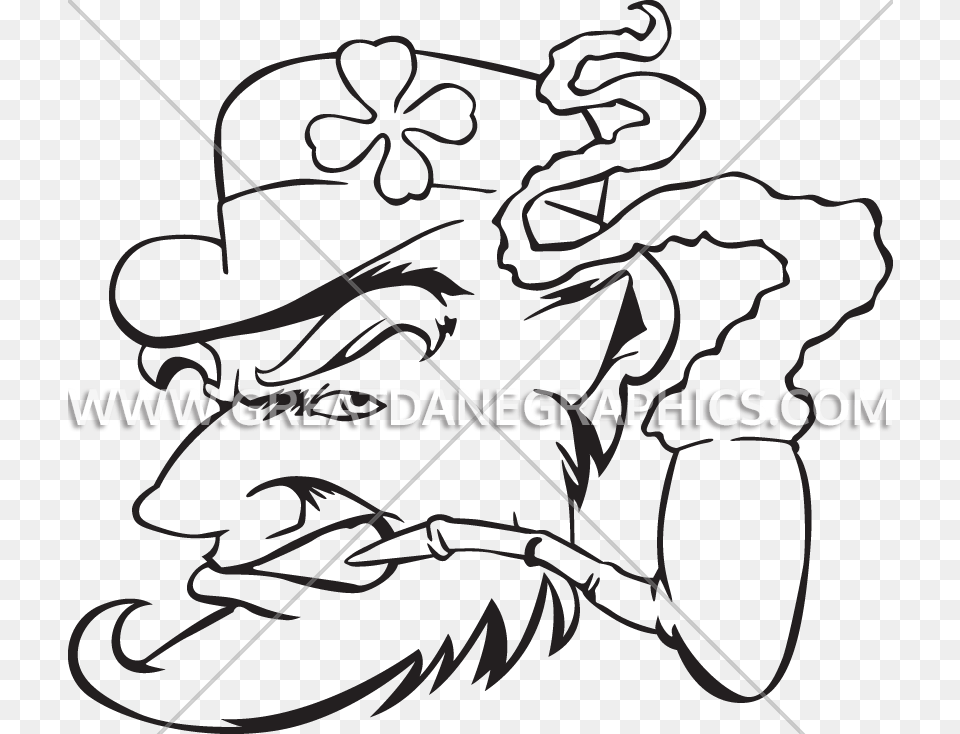 Leprechaun Profile Production Ready Artwork For T Shirt Printing, Pattern, Art, Graphics, Bow Free Png Download