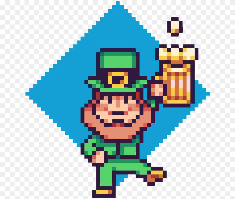 Leprechaun Stpatricksday Beer Drink Beard Dancing Png Image