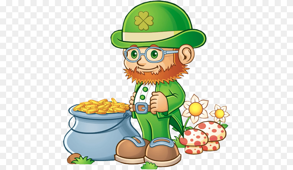 Leprechaun With Pot Of Gold, Elf, Baby, Person, Food Png