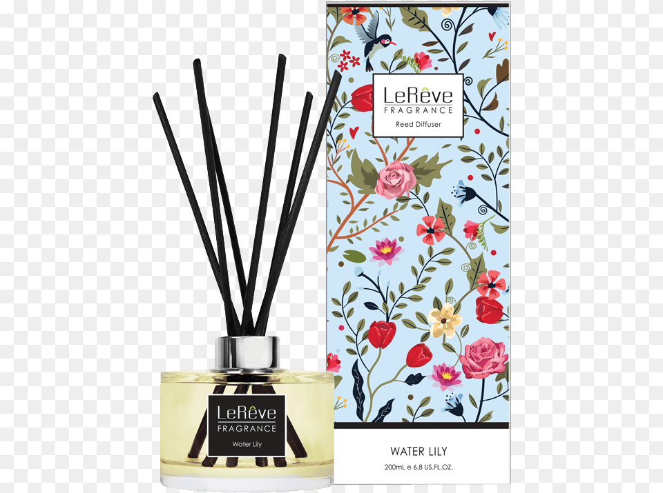 Lereve Reed Diffuser, Bottle, Cosmetics, Flower, Perfume Png Image