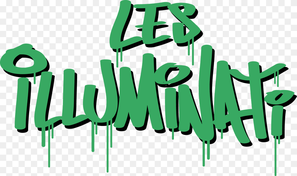 Les Illuminati, Text, Handwriting, Green Free Png