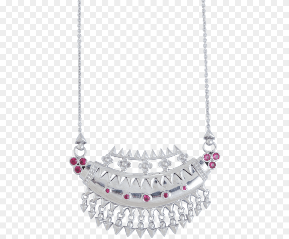 Les Muses Bm Prerna Jewellery Adra Silver Ruby 2 Min, Accessories, Jewelry, Necklace, Diamond Png Image